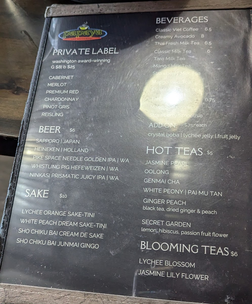 Papaya Renton Landing Menu - Image 2